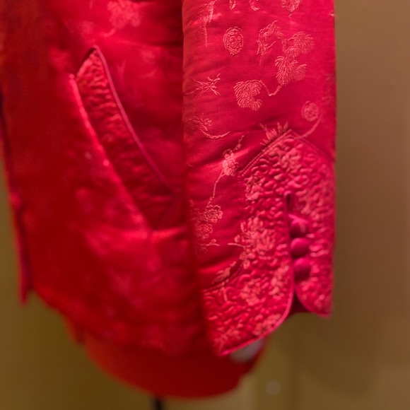 Vintage Silk smoking Jacket - Picture 3 of 4